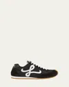 Loewe Women Black Canvas And Suede Ballet Runner 2.0 Sneakers In Black