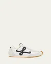 Loewe Women White Canvas And Suede Ballet Runner 2.0 Sneakers In White/black