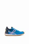 Loewe Flow Runner 2.0 Suede-trimmed Sneakers In Gradient Blue/lavender