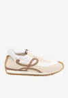 Loewe Flow Runner Leather-trimmed Shell And Suede Sneakers