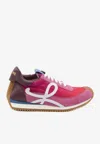Loewe Flow Runner 2.0 Leather-trimmed Shell And Suede Sneakers In Pink