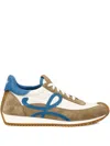 Loewe Sneakers Flow Runner Multicolor In Pelle Scamosciata E Nylon  Uomo In Animal Print