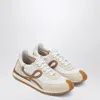 Loewe Flow Runner Leather-trimmed Shell And Suede Sneakers In White