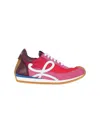 Loewe Flow Runner 2.0 Leather-trimmed Shell And Suede Sneakers In Pink