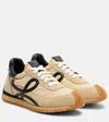 Loewe Flow Runner 2.0 Suede-trimmed Sneakers In Nude