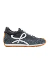 Loewe Flow Runner Sneakers In Nylon And Suede In Black