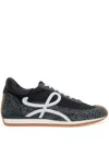 Loewe Flow Runner Sneakers In Nylon And Suede In Grey