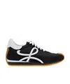 Loewe Flow Runner Suede-trimmed Sneakers In Black