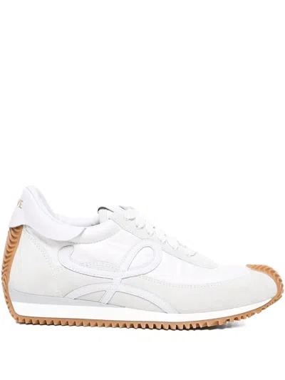 Loewe Flow Runner Logo-detail Wave-sole Sneakers In White