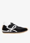 Loewe Women Black Canvas And Suede Ballet Runner 2.0 Sneakers In Black