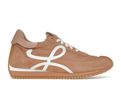 Pre-owned Loewe Flow Runner Low (women's) Sneakers In Powder In White