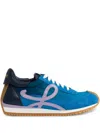 Loewe Flow Runner 2.0 Suede-trimmed Sneakers In Blau