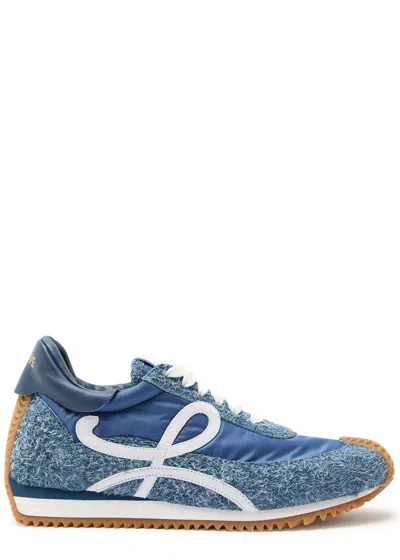 Loewe Flow Runner Suede-trimmed Denim Sneakers