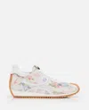 Loewe Flow Runner Floral Brushed Suede Sneakers In Multicolor