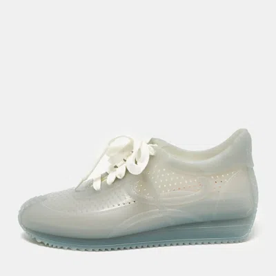 Pre-owned Loewe Flow Runner Size 38 Transparent Rubber Lace Up Sneakers