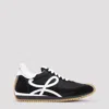 Loewe Flow Runner Suede And Leather Sneakers In Black White