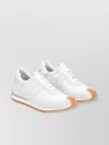 Loewe Suede & Tech Flow Runner Low Sneakers In White
