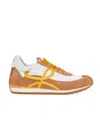 Loewe Suede-panel Flow Runner Sneakers In White