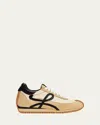 Loewe Flow Runner Suede And Leather Sneakers In Multi