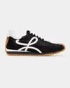 Loewe Ballet Runner 2.0 Mixed Leather Sneakers In Black