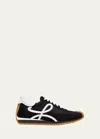 Loewe Ballet Runner 2.0 Mixed Leather Sneakers In Black White