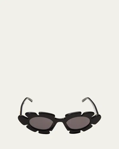 Loewe Flower Acetate Cat-eye Sunglasses In Black