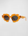 Loewe Flower Acetate Cat-eye Sunglasses In Orange