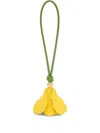 Loewe Womens Yellow Tulip Leather Charm In Multi