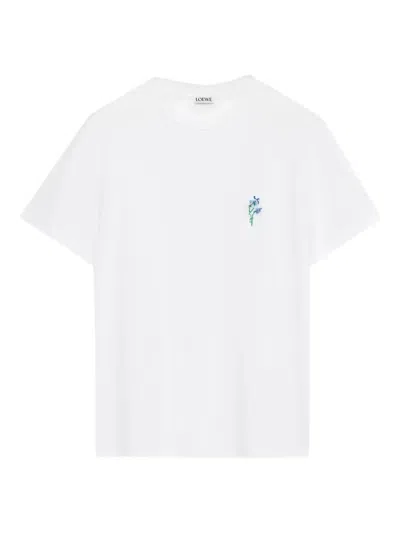 LOEWE FLOWER-EMBROIDERED T-SHIRT