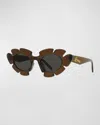 Loewe Flower Injected Plastic Cat-eye Sunglasses In Brown