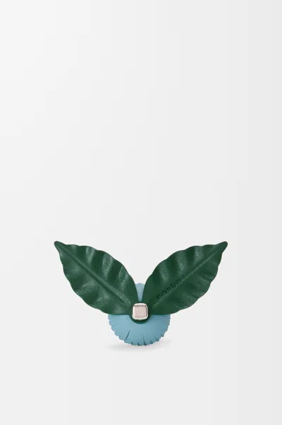 Loewe Flower Pin In Classic Leather Skin For Woman In Multi