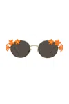 Loewe Signature Lw40173u - Gold / Orange Sunglasses