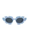 Loewe Flowers Sunglasses In Blue