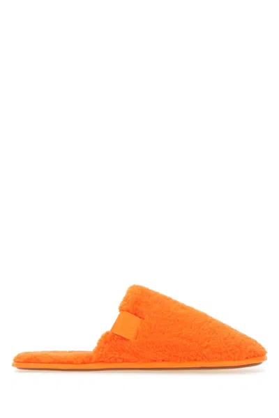 Loewe Fluo Orange Pile Slippers