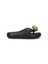 Loewe 'foam Pebble' Thong Sandals In Black