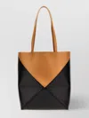 Loewe Puzzle Fold Tote Bag In Warm Desert/black