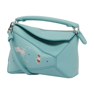 Loewe Fonds Marins Puzzle Edge Classic Calf Leather Mini Bag In Blue
