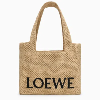 Loewe Font Large Natural Raffia Bag