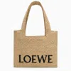 LOEWE LOEWE FONT LARGE NATURAL RAFFIA BAG