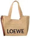 Loewe Font Medium Raffia Tote