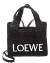 Loewe Font Mini Raffia Tote