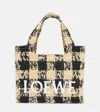 Loewe Font Small Tote Bag In Beige