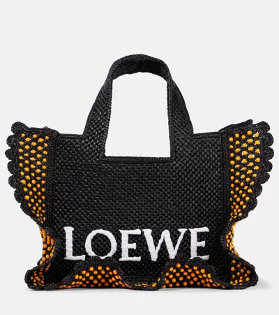 Loewe Font Small Tote Bag In Black