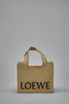 Loewe Women's Small Logo Font Tote Bag In Brown
