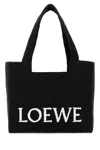 Loewe Logo Medium Tote Bag In Raffia
