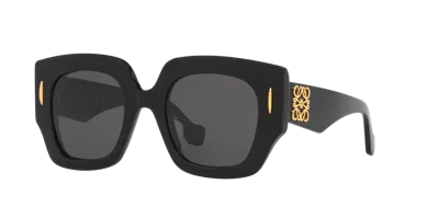 Loewe Anagram Acetate Square Sunglasses In Black
