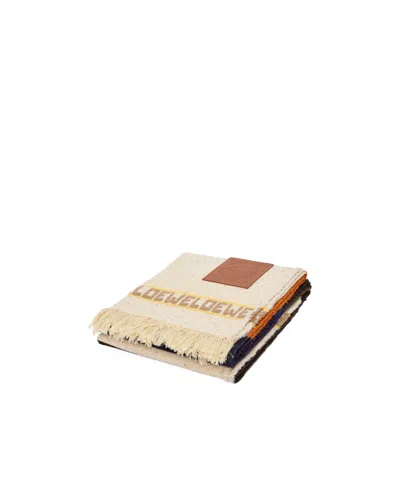 Loewe Fringed Blanket In Nude | ModeSens