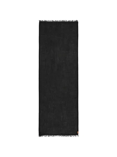 Loewe Fringed Scarf In Black