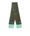 Loewe Fringed Scarf In Green