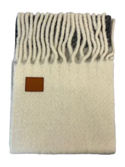 Loewe Fringed Scarf In Neutral